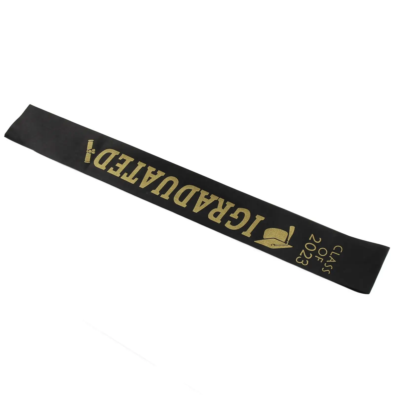 10Pcs Class of 2023 Graduation Sash with Glittery 'I Graduated' Design - Perfect for Celebrations