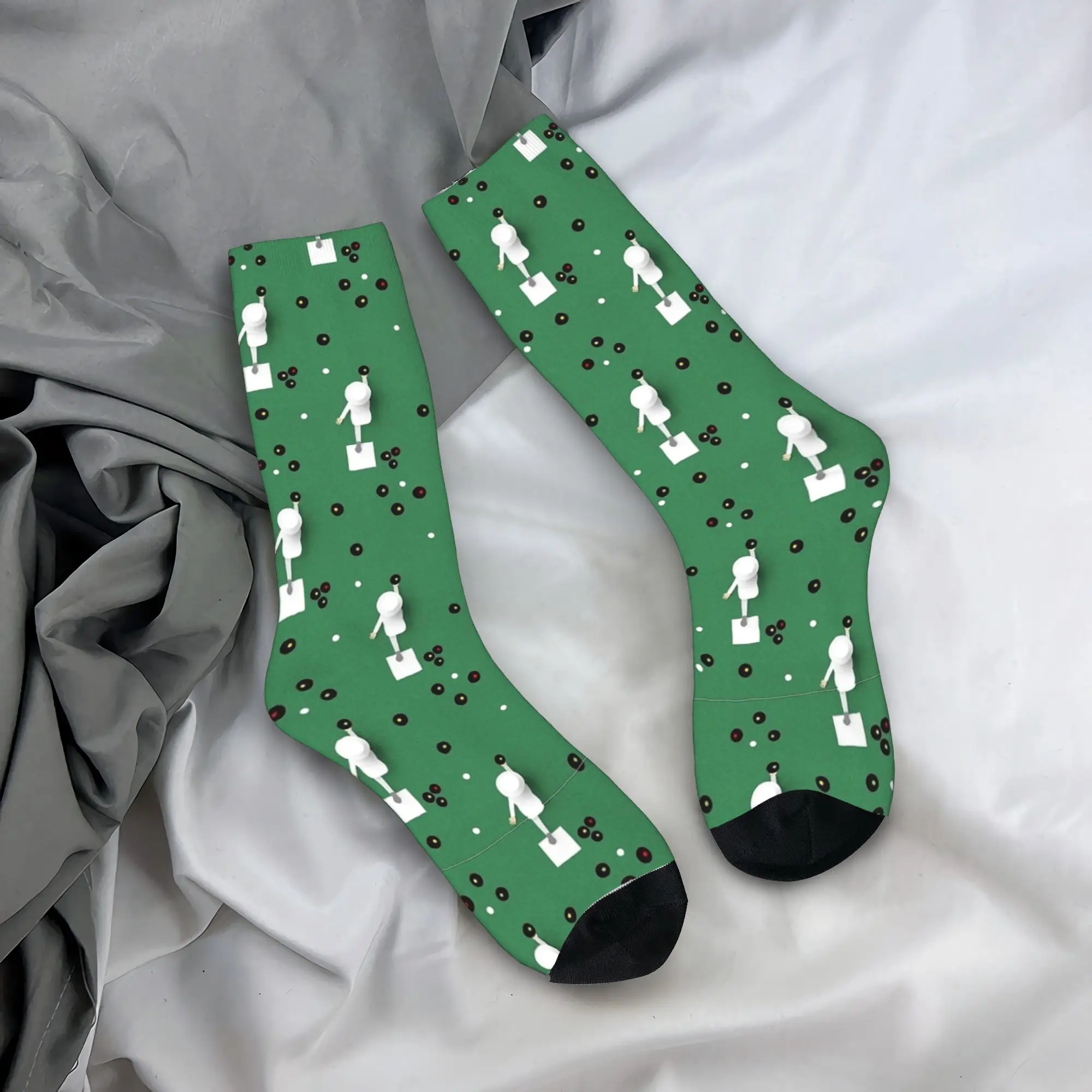 Lawn Bowls Legends Stockings  Pattern Korean Socks Winter Non-Slip Socks Men Climbing High Quality Socks