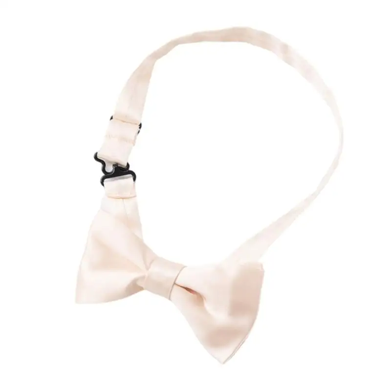 

652F Classical Silk Like BowTie For Men Women Easy to Wear Adjustable Neckband For Formal Event and Business Occasion
