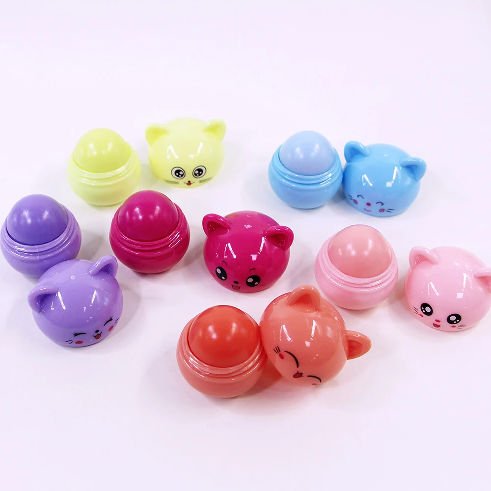 24Pcs Cute Cat Design Lip Blam Set  Deep Nourish Hydrating Clear Lip Balm For Dry Cracked Lips Care