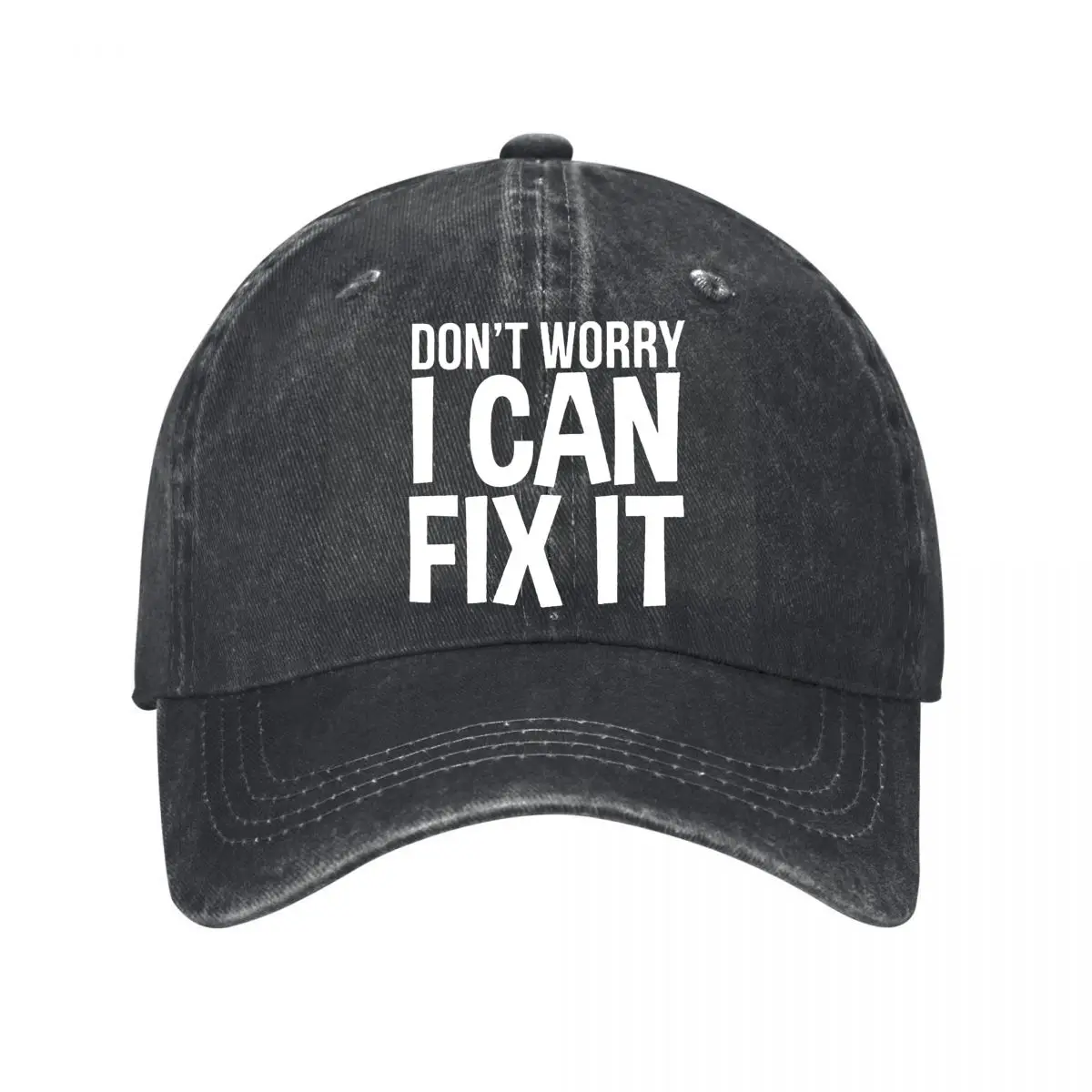 Dont Worry I Can Fix It Quote Washed Baseball Cap Hip Hop Sun Hats