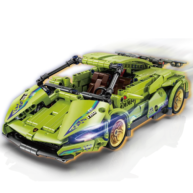 Technical Super Racing Car Model Building Blocks Automobile Pull Back DIY MOC Vehicle Bricks Children Construction Toys
