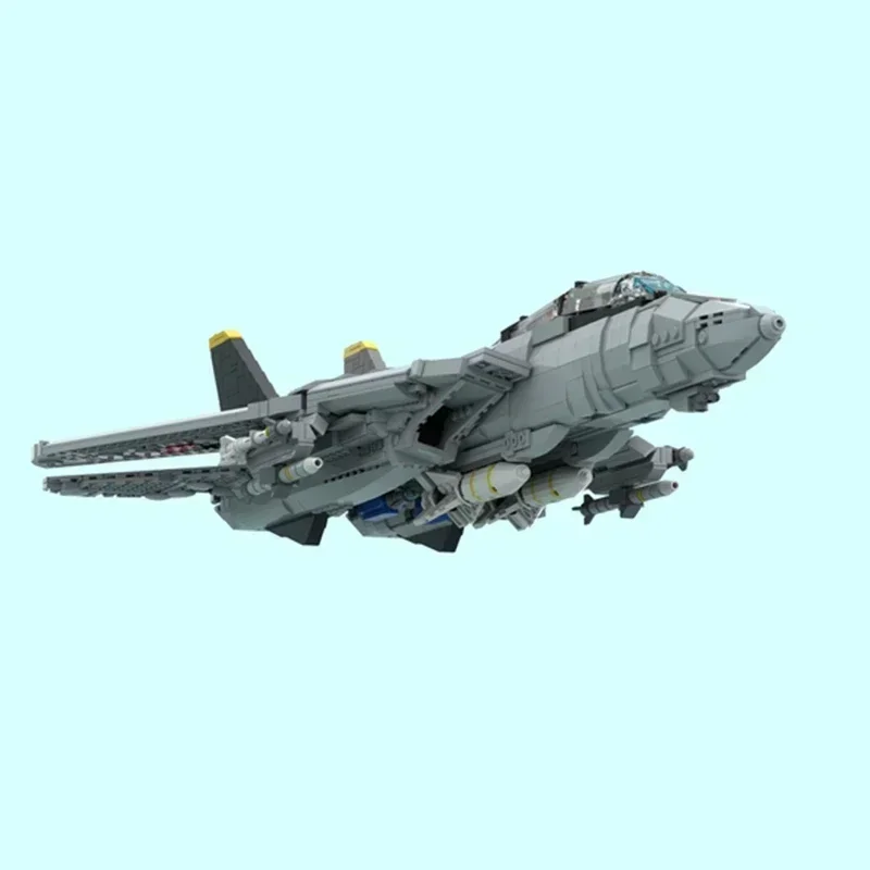 Moc-bloques de construcción modelo militar F 14D Super Tomcat Fighter, tecnología Modular, regalos, juguetes de Navidad, conjuntos de bricolaje, montaje