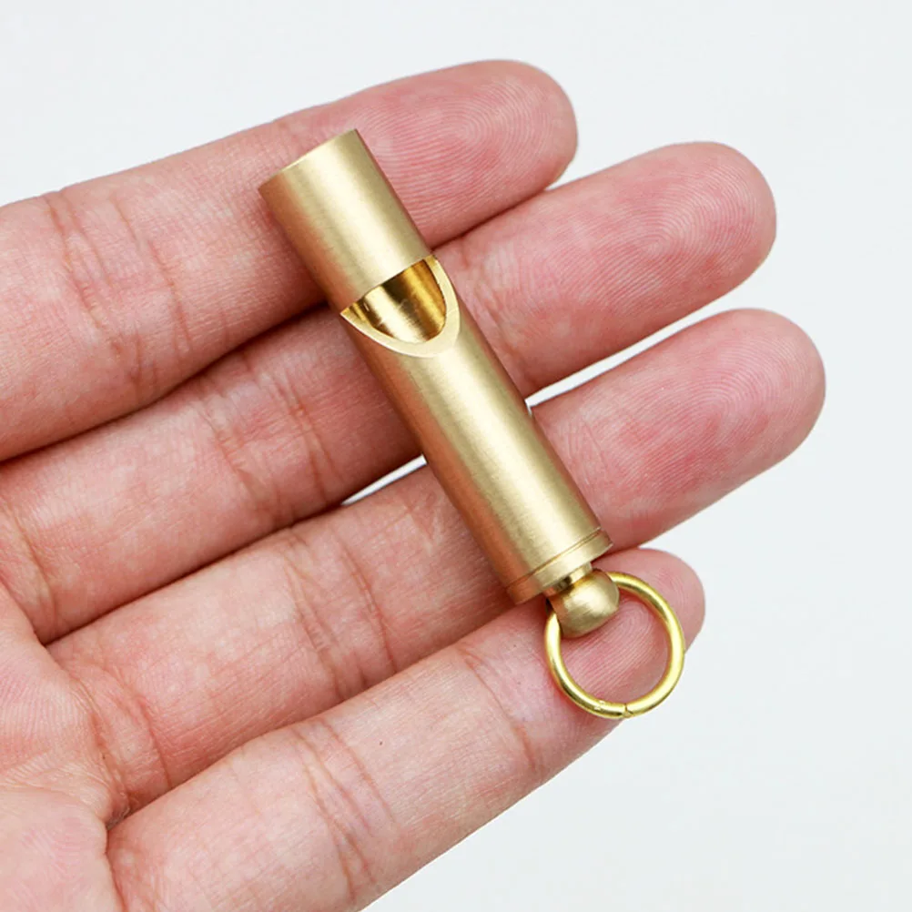 

3Pcs Durable Copper Whistle For Kids Emergency Outdoor Use Keychain Accessory