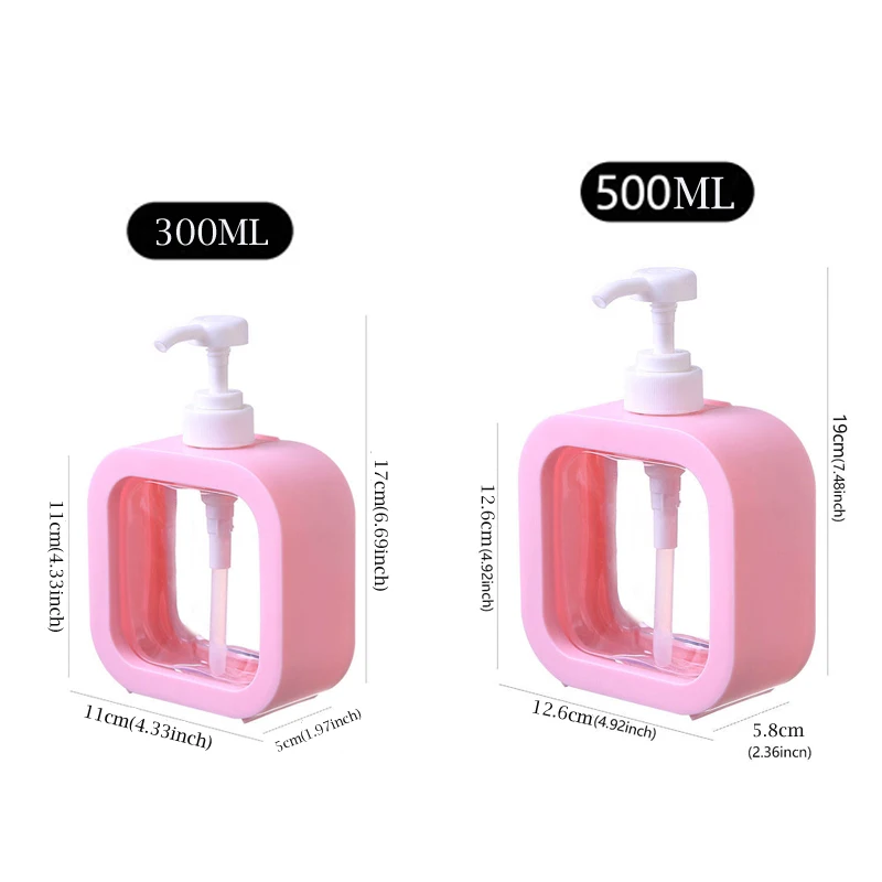 1Pcs 300/500ml Leere Kunststoff Pumpe Flaschen Abnehmbare Seife Spender Nachfüllbare Lotion Flüssigkeit Seife Flaschen Für Badezimmer küche
