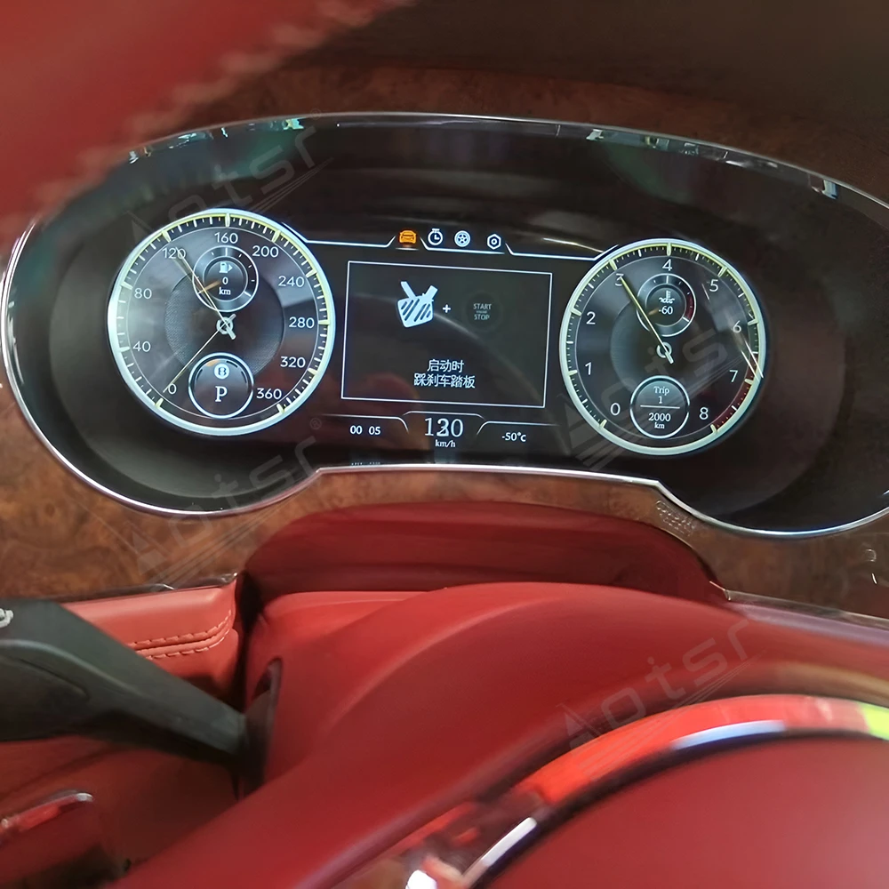 Panel Instrumen LCD Speedometer Bentley Bentayga, Multimedia Player, Dashboard