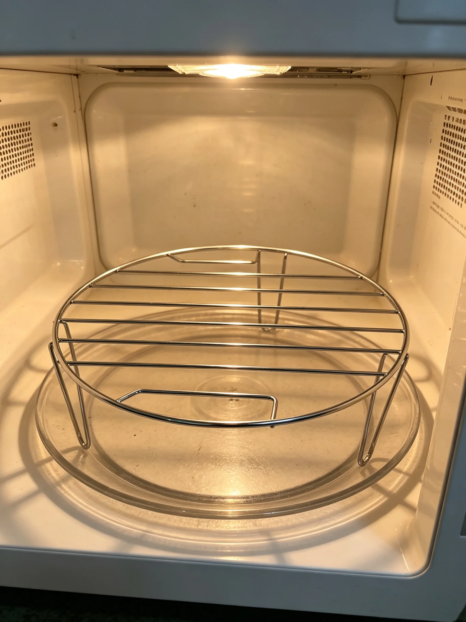 Microwave Oven Grill BBQ Rack Metal Bracket With 3 Legs 208*90mm