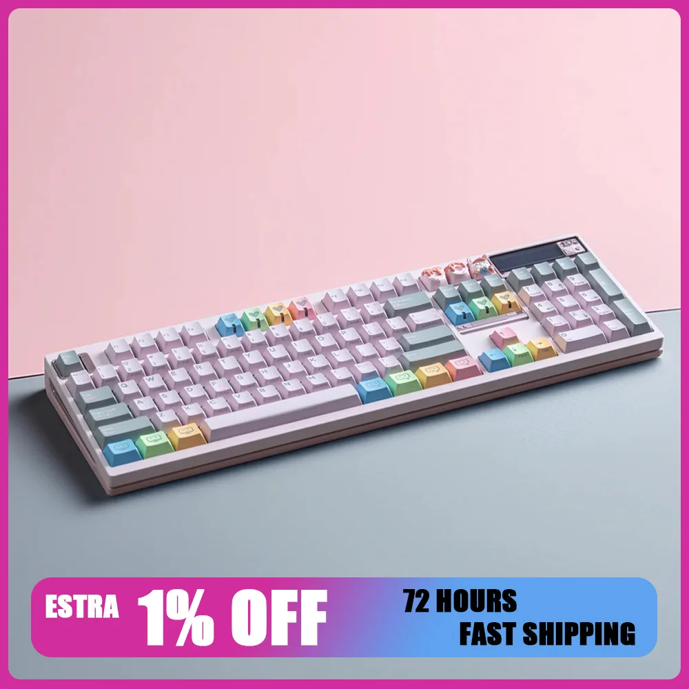 

TICKTYPE DP104 Wireless Mechanical Keyboard Tri Mode Keyboard Aluminium Alloy Hot Swap Keyboard With Screen PC Accessory Win/Mac