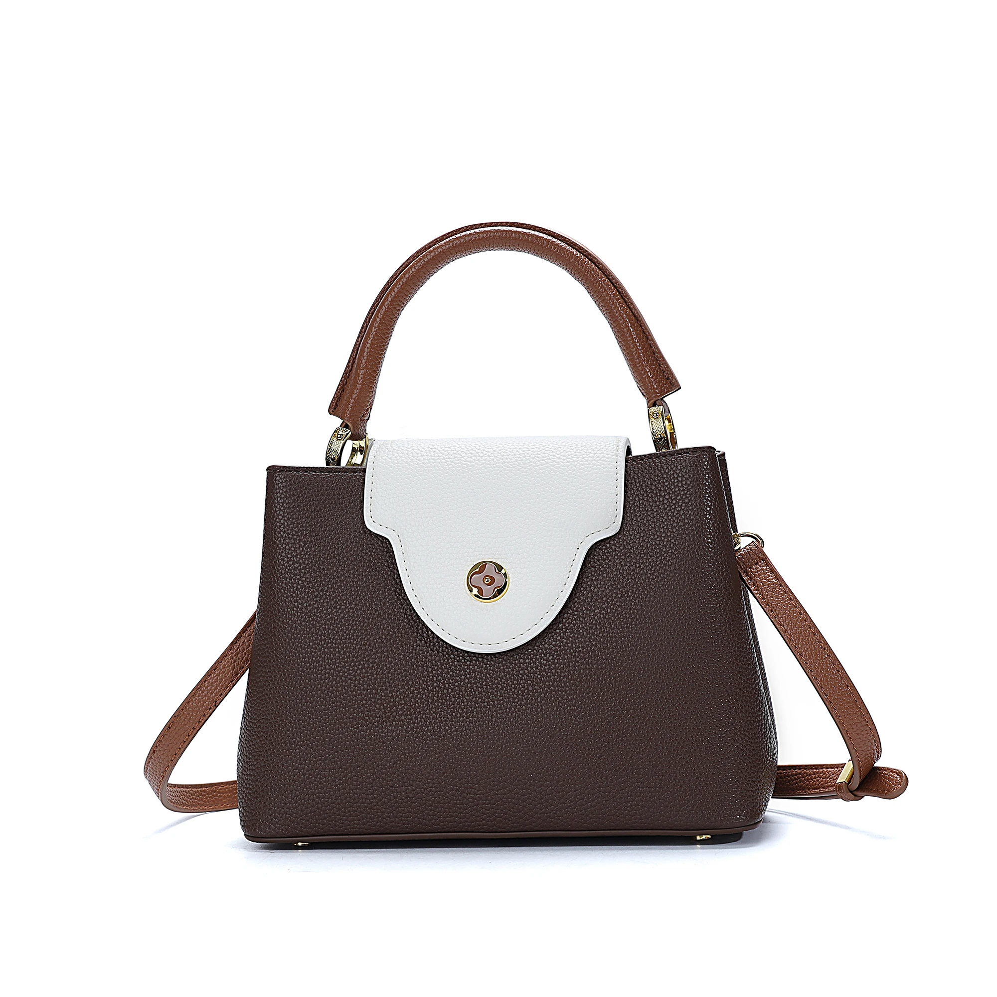 

2024 Trending Floral Clasp Square Bag - Macaron Pastel Shoulder Purse with Lucky Clover Chain, Elegant Mini Crossbody Handbag