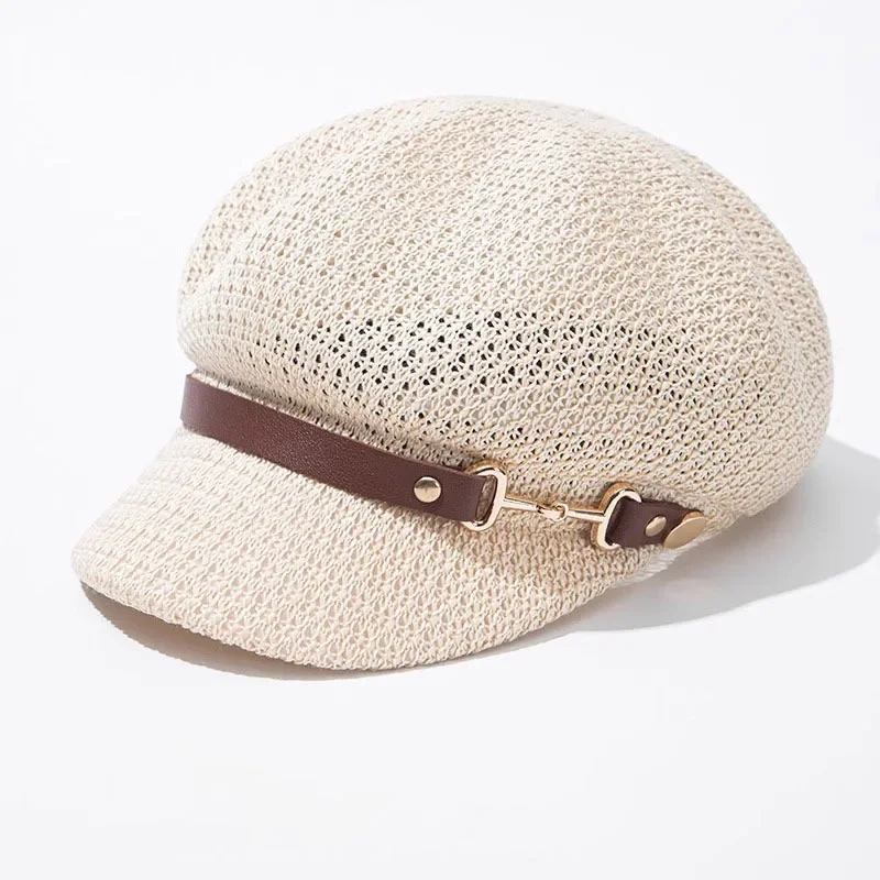 

New Hollow-Out Breathable Octagon Cap for Women, Summer Hat Fashion Baseball Visor & Beret