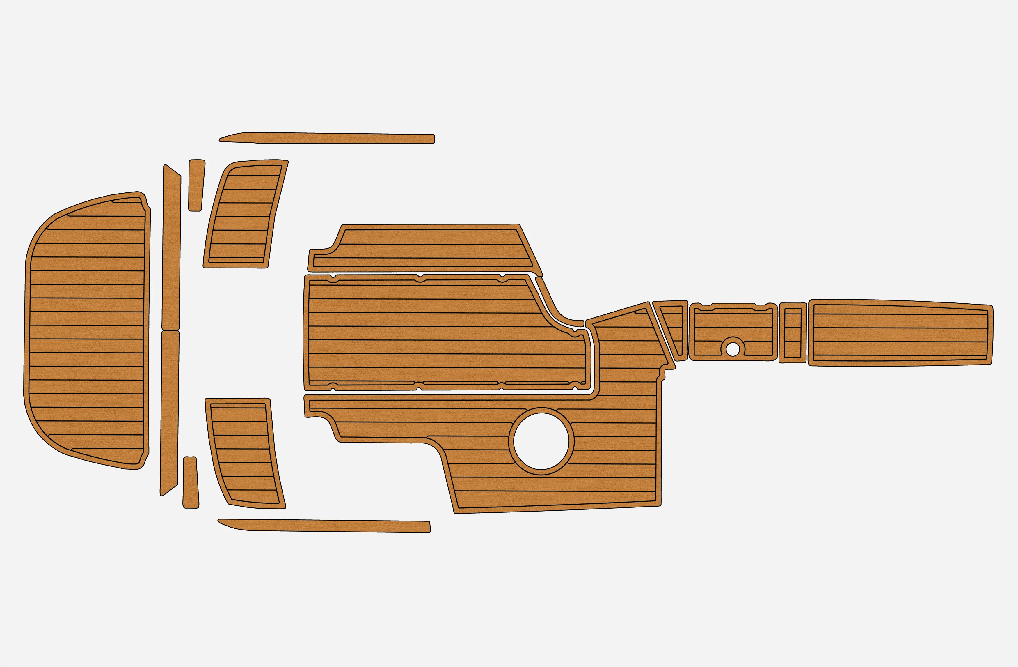

Нескользящий морской коврик из искусственного тикового дерева из ЭВА, самоклеящийся коврик для яхты, кокпита диаметром 6 мм для Centurion Enzo 230 2014 года, легко устанавливается