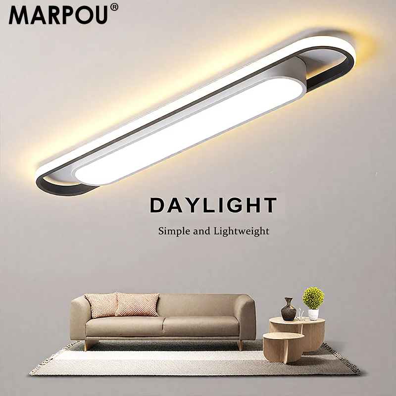 

Светодиодный потолочный светильник 220 В 41 см, прямоугольная полоса света, современный минималистичный домашний декор, коридорный светильник для лестницы, вход, балкон