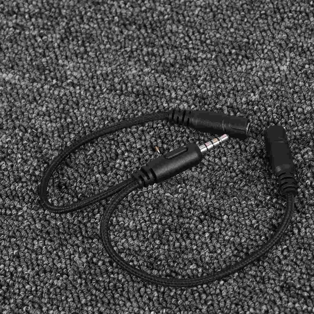 Headset Splitter 2 In 1 35mm, Headset wanita 35mm ke 2 Dual 35mm pria, mikrofon Audio Y kabel Splitter dengan mikrofon terpisah