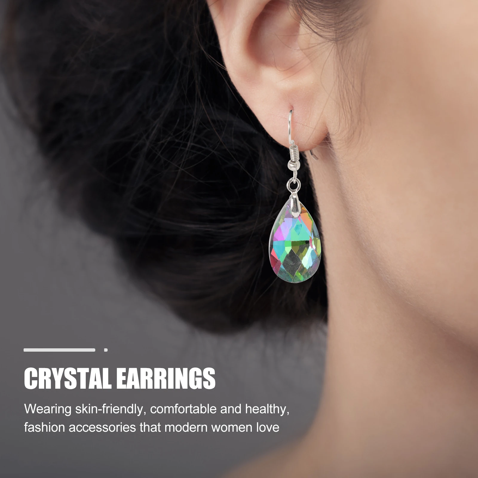 

Crystal Earrings 12 Pairs Dangle Ear Drop Accessories for Women Fashion Stone Jewelry Set Jewelry
