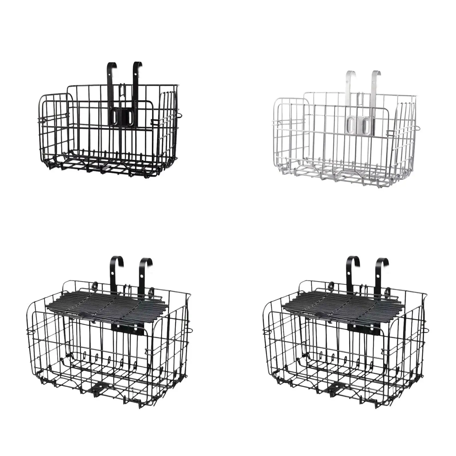 Bike Basket Cycling Basket Sundries Container Removable Steel Wire Front