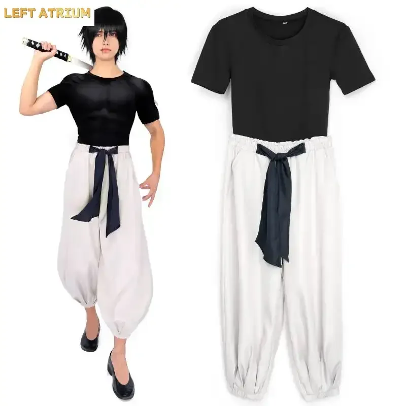 

DAZCOS Toji Fushiguro Cosplay Costume Stretchy Top Pants Outfit Adult Unisex Short Sleeve Top Pants Suit Halloween Uniform