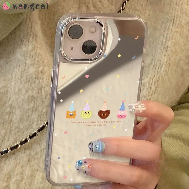 ل Redmi نوت 13 12 12T 11 11T برو زائد توربو 11S K50i Poco X6 X5 M6 M4 Pro F5 X4 GT جراب هاتف البولكا نقطة الكعك غطاء مرآة #4