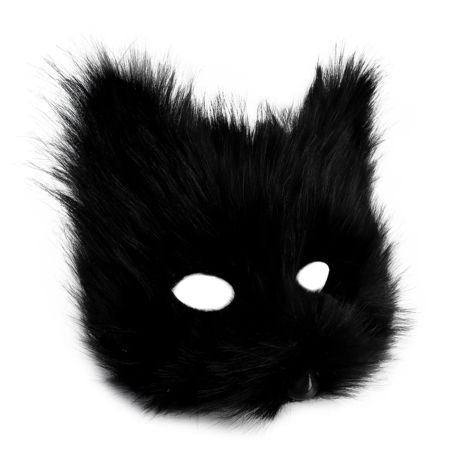 Girls Women Faux Fur Fox Tail Cat Wolf Cosplay Costume Set Plush Mask Fluffy Paw Gloves Halloween Christmas Party