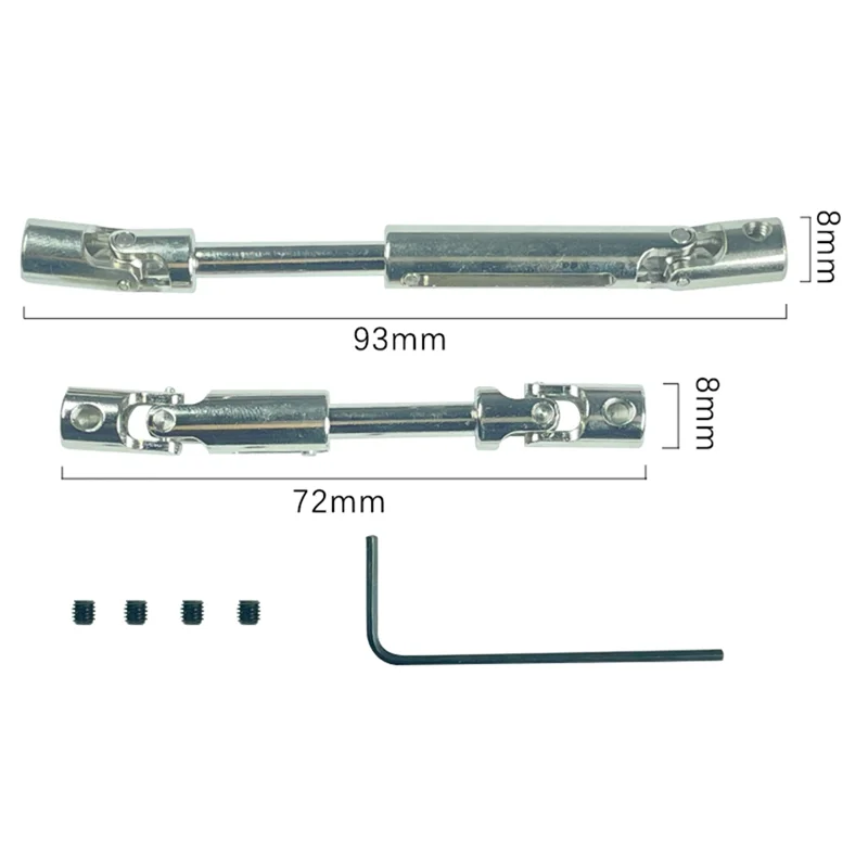 B49B-2szt LD-P06 Metalowy wał napędowy wał napędowy CVD do LDRC LD-P06 LD P06 Unimog 1/12 RC Truck Car Upgrade Parts Accessories