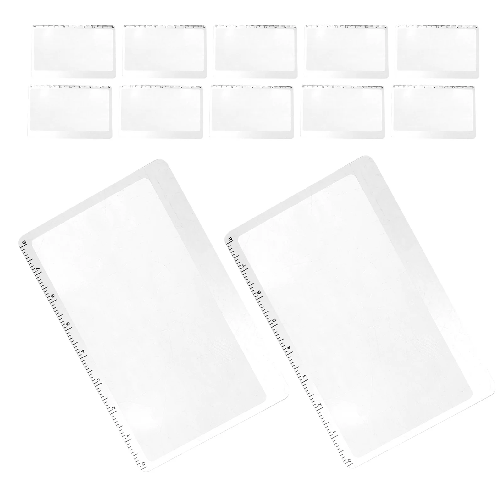 

15Pcs Ultra-Thin Bookmark Magnifier 3X Fresnel Lens 3.3x2.1 Pocket Reading Aid Scale Seniors Books Documents Reading Magnifier