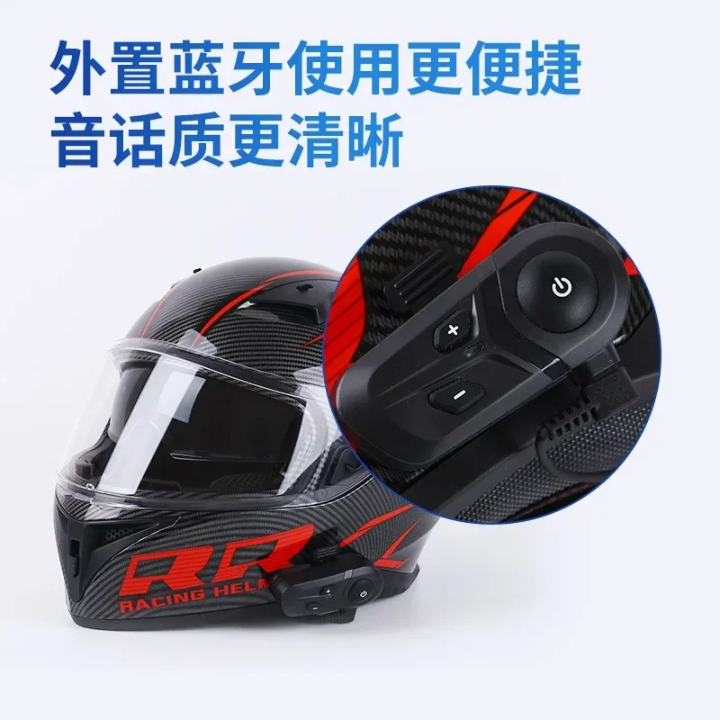 Motocross Bluetooth Helmet Men's Women's Full Cover Helmet Winter Motorcycle Helmet 3C Certification Capacete Moto