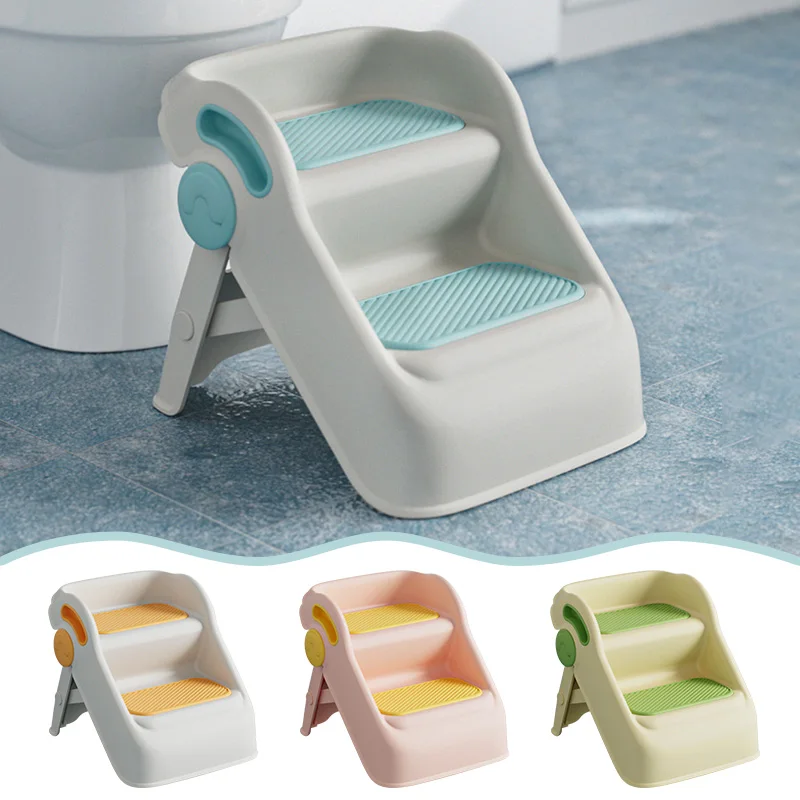 

Foldable Non-Slip Step Stool for Kids Baby Ladder Wc Kids Stable Washing Training Stool Children Bathroom Toilet Accessory