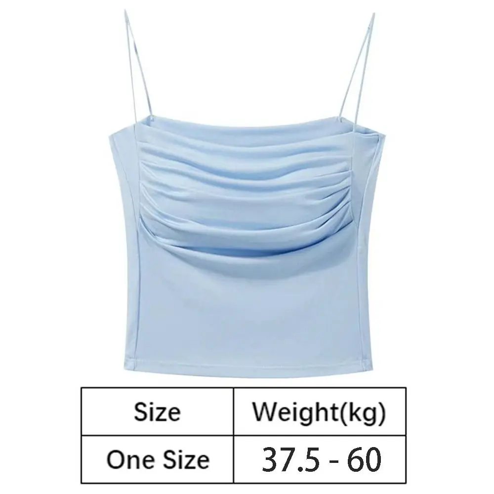 بلون سلس بروتيل سترة الطيات تصميم مطاطا مثير صديرية دائرية رقيقة الكتف الأشرطة سليم صالح نحيل المحاصيل القمم ارتداء اليومي