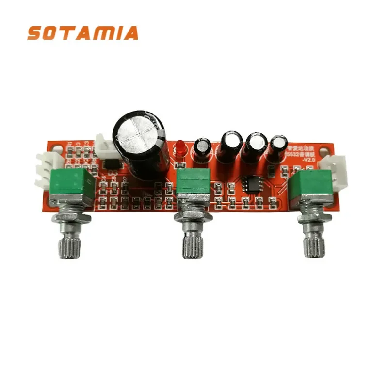 SOTAMIA LM1036 ton amplifikatör preamplifikatör NE5532 ses kontrol panosu AD827 Op Amp pre-amp ses tonu EQ kontrol tek güç