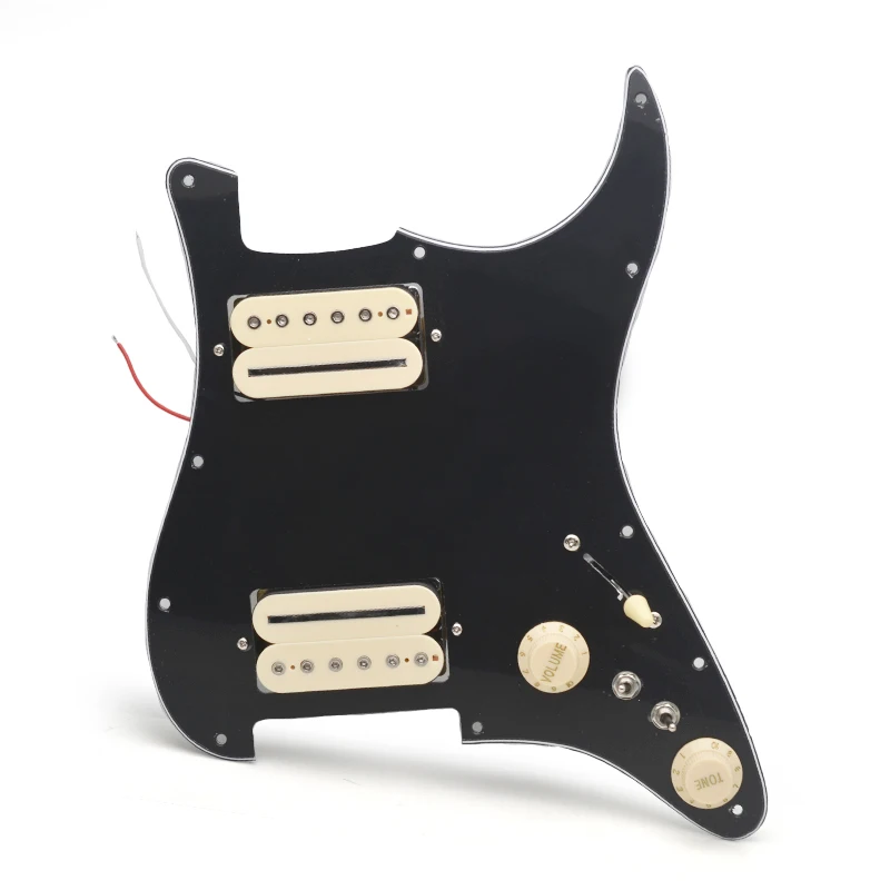 HH-Coil Splitting Electric Guitar Pickguard Two Blade/Hexagonal Screw Style Output-7.5K/15K with Two Humbucker Loaded Prewired S