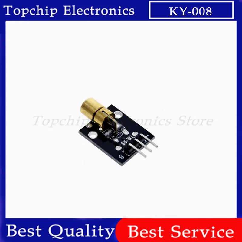 5pcs KY-008 650nm Laser sensor Module 6mm 5V 5mW Red Laser Dot Diode Copper Head for