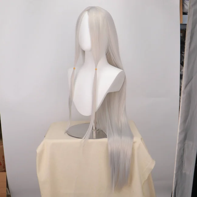 WHIMSICAL W Synthetic Hair Cosplay Wig Older Sister Spider 100cm Silver White Long Wigs