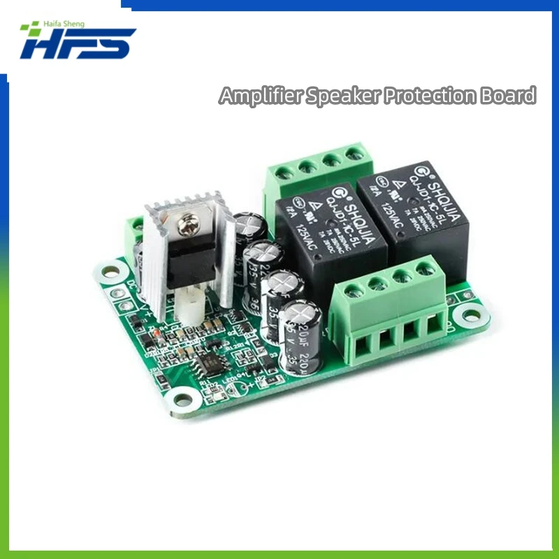 

Double Channel Stereo Amp Power Amplifier Speaker Protection Board Module Boost Delay DC Protect Sensitivity Adjustable