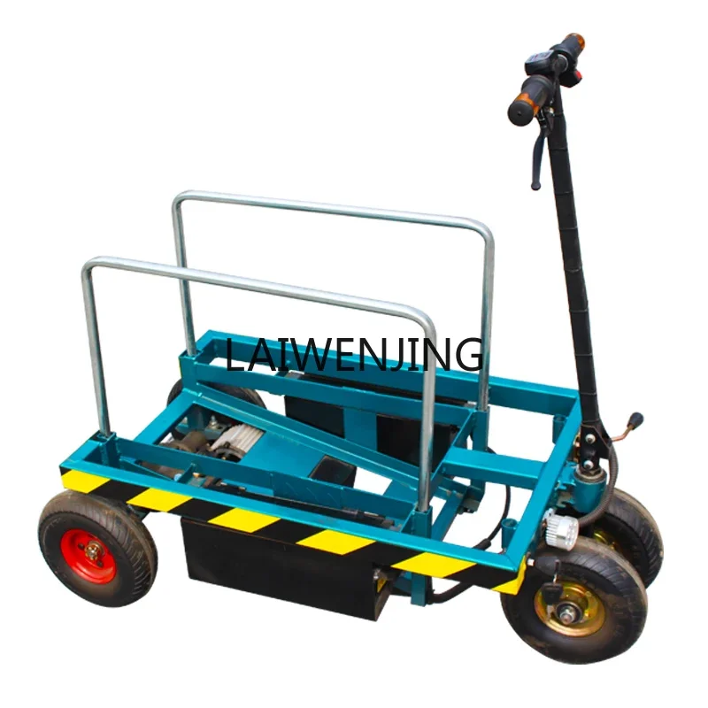 

HLZ electric folding flat plate handling ceramic tile building materials trolley pulling goods small trailer