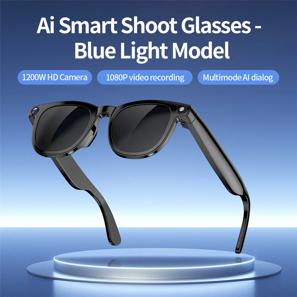 JS01 Pro AI Glasses Double Lenses 1200W Pixel 2GB Smart Intelligent Translation, Object Recognition Voice Assistant Call Music