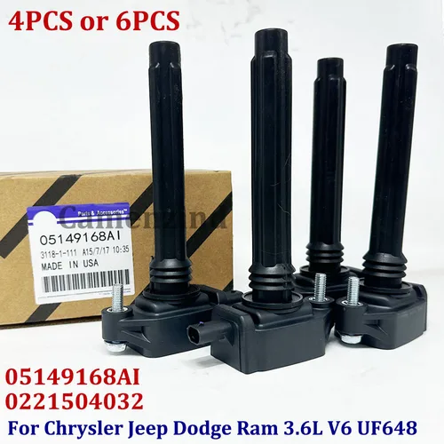 4/6 Uds bobinas de encendido OEM 05149168AI 55000827AB 5149168AI 0221504032 UF648 para Dodge Chrysler RAM Jeep 3.6L V6 2011-2024