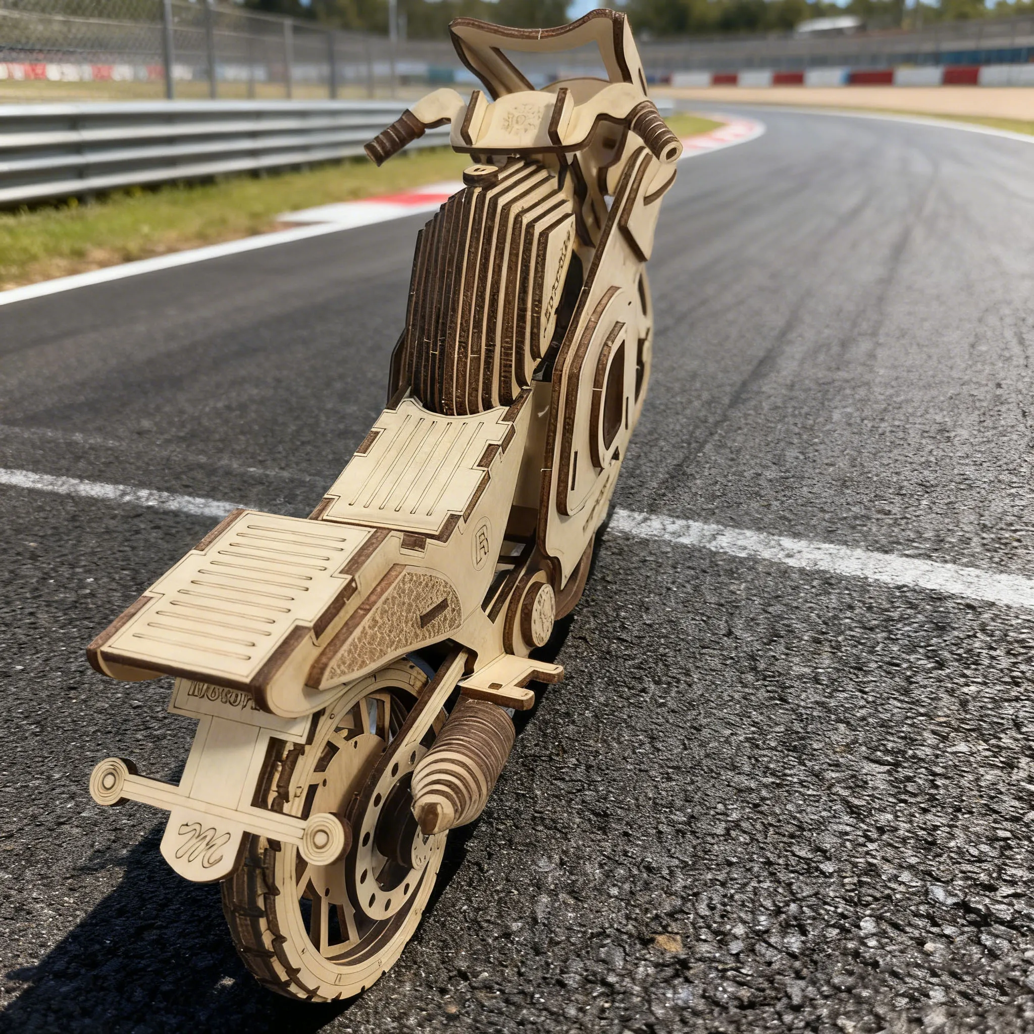Wooden Motorcycle Model Puzzle DIY Wooden 3D Motorcycle Assembly Educational Birthday Gift Christmas Present
