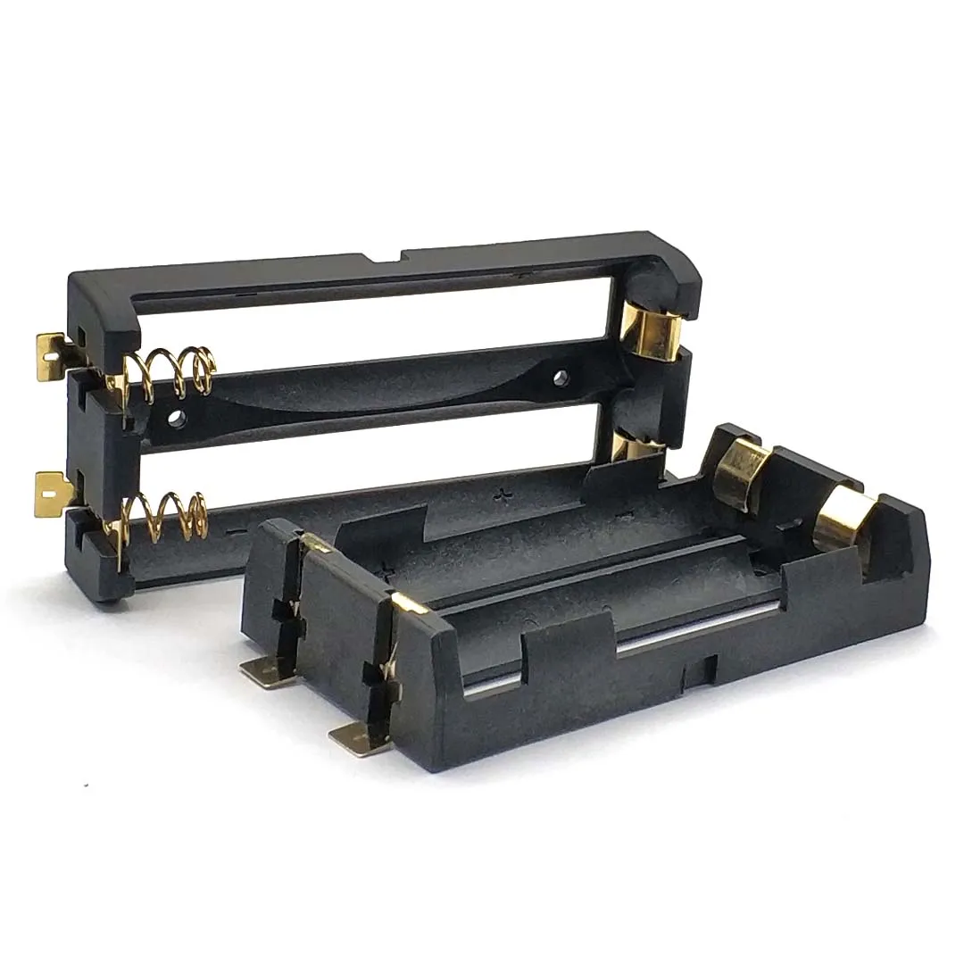 2 18650 حامل البطارية 18650 SMT SMD THM ثقب لحام الربيع تمديد صندوق بطارية حقيبة للتخزين الحاويات قوة البنك صندوق البطارية