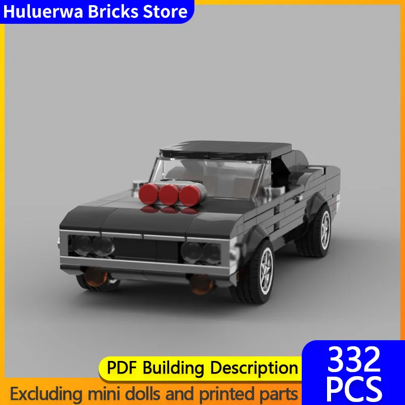 

Модель Furious Movies MOC, строительные кирпичи, зарядное устройство R/T, мышечный автомобиль, модульная технология, подарки, праздник, сборка, детские игрушки, костюм