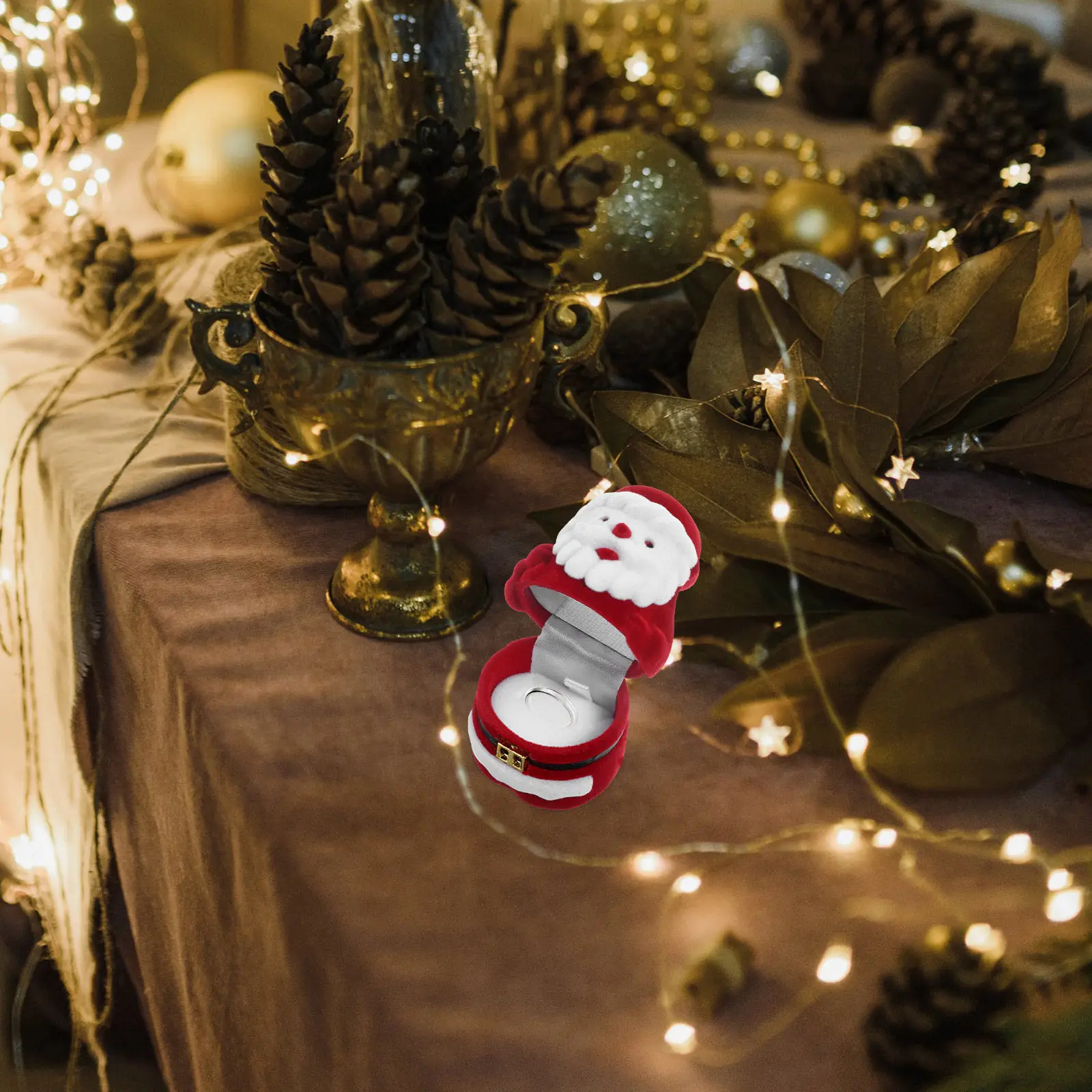 

Santa Claus Jewelry Box Christmas Gift Storage Case Adorable Necklace Jewelry Organizer Portable Festive Gift Box for Girls