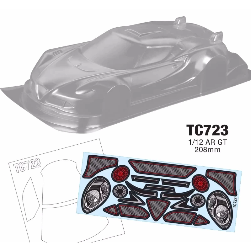 TC723 1/12 On Road Shell Body AR8-GT3 GT12 for Rc Drift Car Model Racing Chassis Tamiya M07R 84436 Roadster MX-5 M05 58624