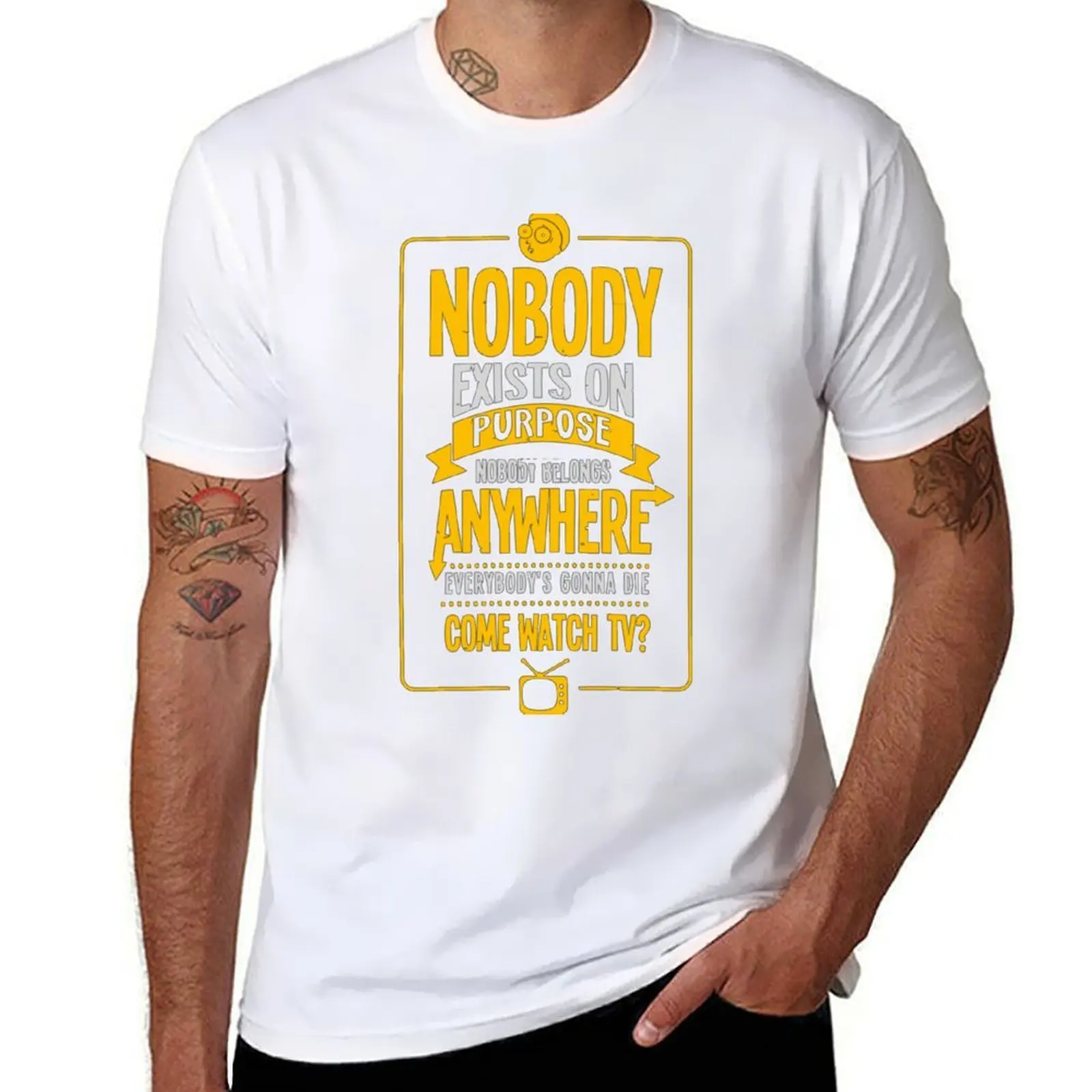 Nobody Exists On Purpose 39 Best For Boys Best Selling Best Sellers T-Shirt man t shirt heavy cotton T-Shirt