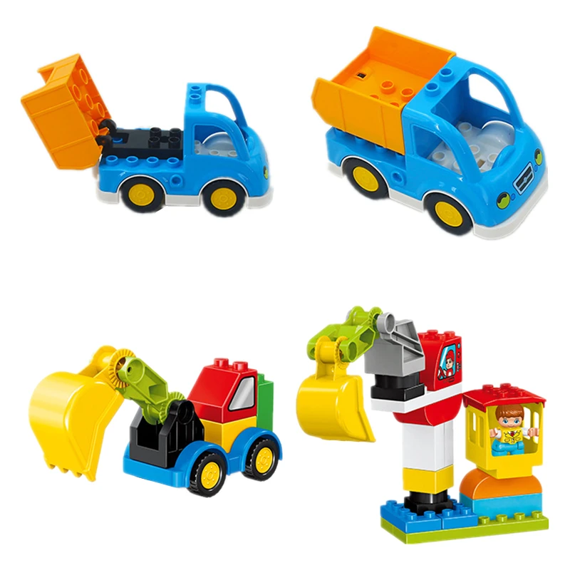 Big Building Blocks Traffic Mechanical Construction Accessories Compatible Large Brick Children Kid Science Educational Toy Gift