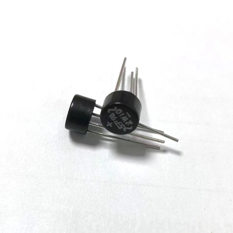 50-200PCS rectifier bridge stack 2W04 2W06 2W08 2W10 2A 400A 600A 800A 1000V round bridge diode bridge rectifier