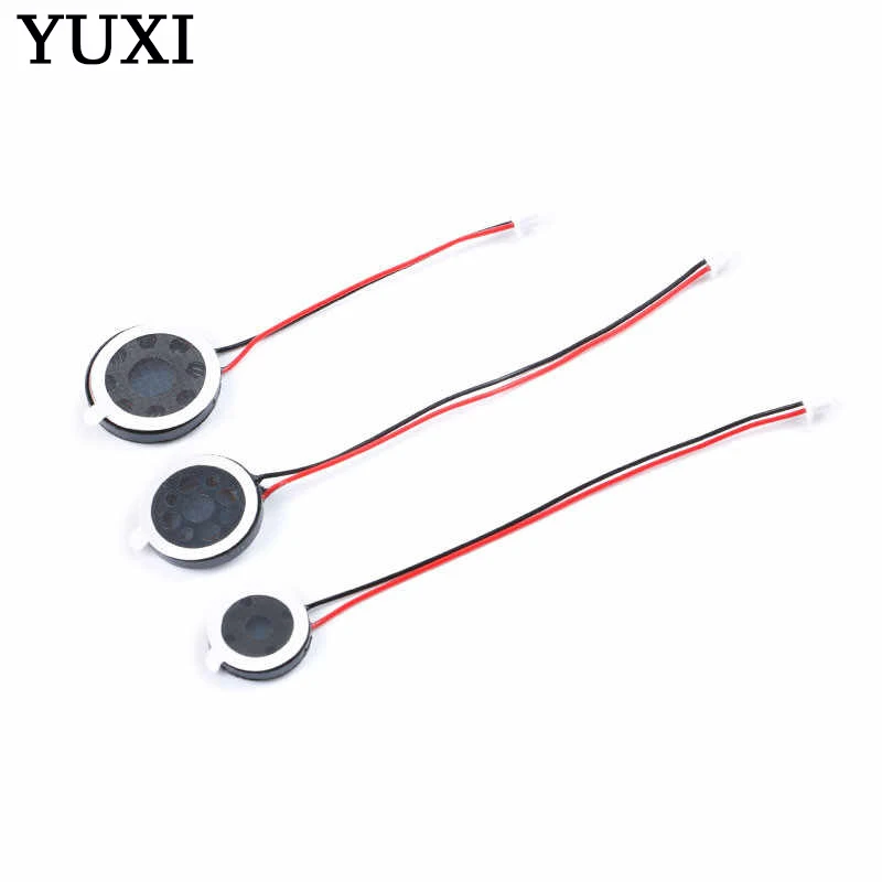 YUXI 2PCS Round Speaker 15MM/18MM/20MM For 8 Ohm 1W Loud Speakers Mobile Phone Small Loudspeaker Audio with Plug 2P 1.25MM