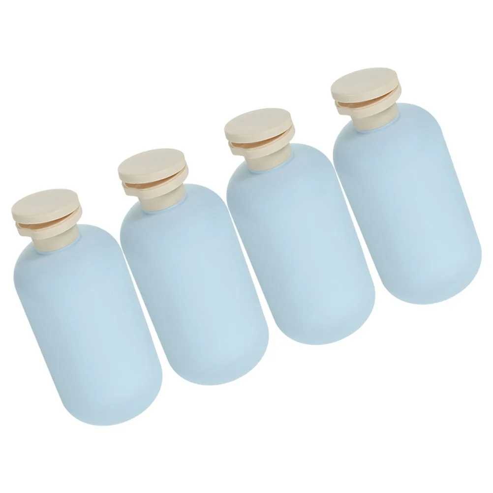 

4PCS Plastic Bottles Small Vials for Skincare Lotion Shampoo Travel Containers Empty Refillable Leakproof Toiletries