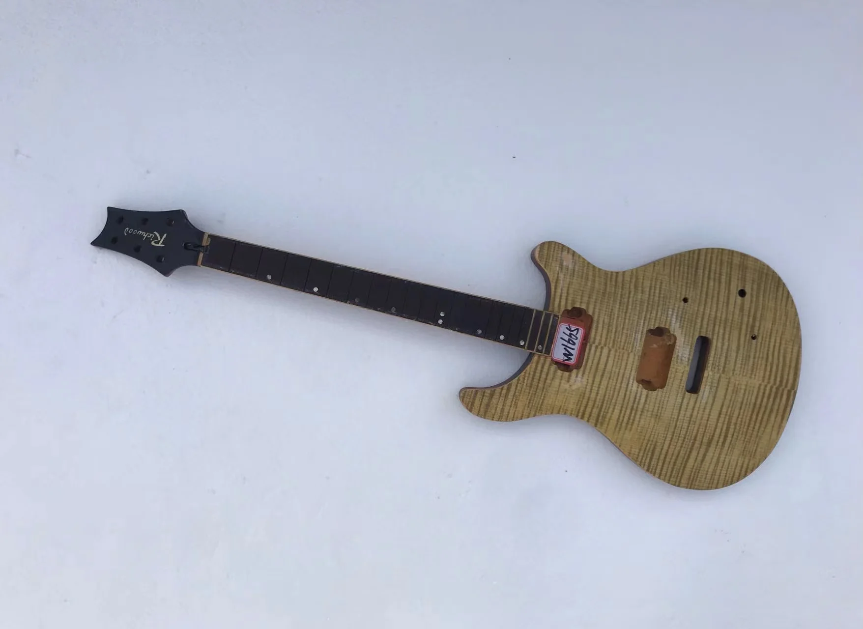 

DIY (Not New) Custom Electric Guitar Tiger / Flame Maple Top without Hardwares in Stock Discount Free Shipping W1665