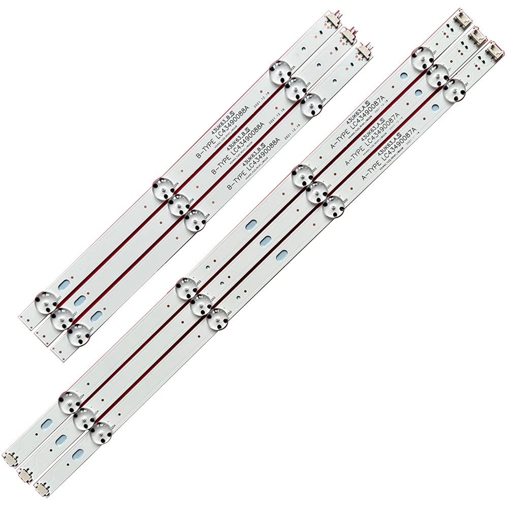 Taśma podświetlająca LED 1/3TV do LG LC 43490088 LC 43490077 LC 43490078 A 43UJ6300 43UK6300PUE LC 43490087 A SSC_43UJ63_A