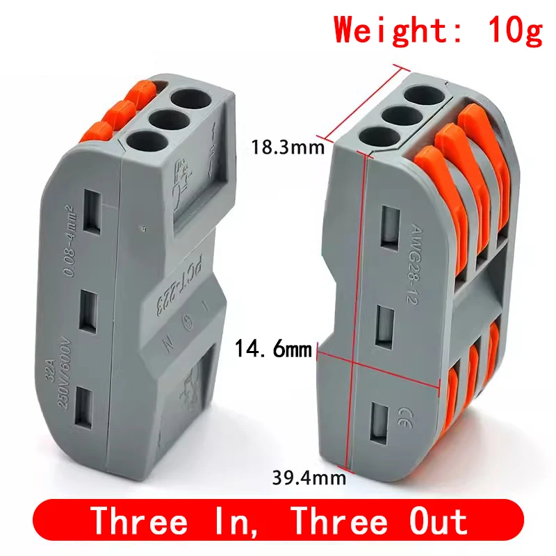 Sneldraad Connectoren Push-In Spring Splicing Butt Bedrading Aansluiting Elektrische Compacte Kabel Connector Aansluitdoos 2/3/4pin