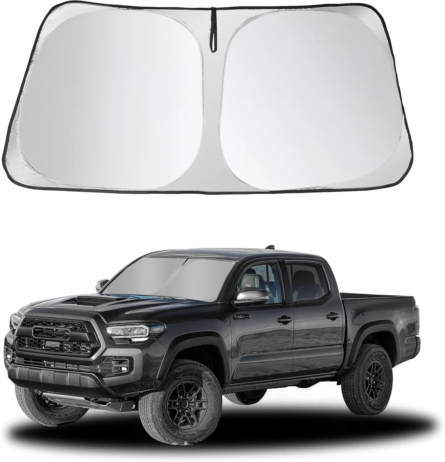 

Windshield Sun Shade for Toyota Tacoma 2016-2023 Reflector Sunshade Offers Ultimate Protection Interior Cool Reflective Sun Bloc
