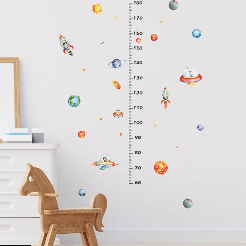 Cute Cartoon Height Sticker For Kids Room Boy Girl Bedroom Decoration height Measurement Ruler Self-adhesive Nursery Wall Murals